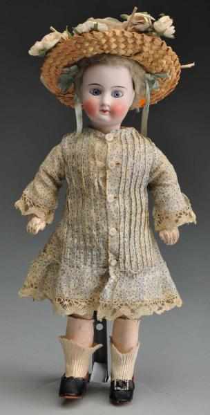 Appraisal: Rare Belton-type Doll with Flange Neck Description German bisque head