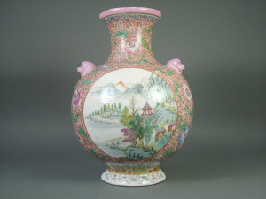 Appraisal: A Chinese famille rose vase th century enamelled in colours