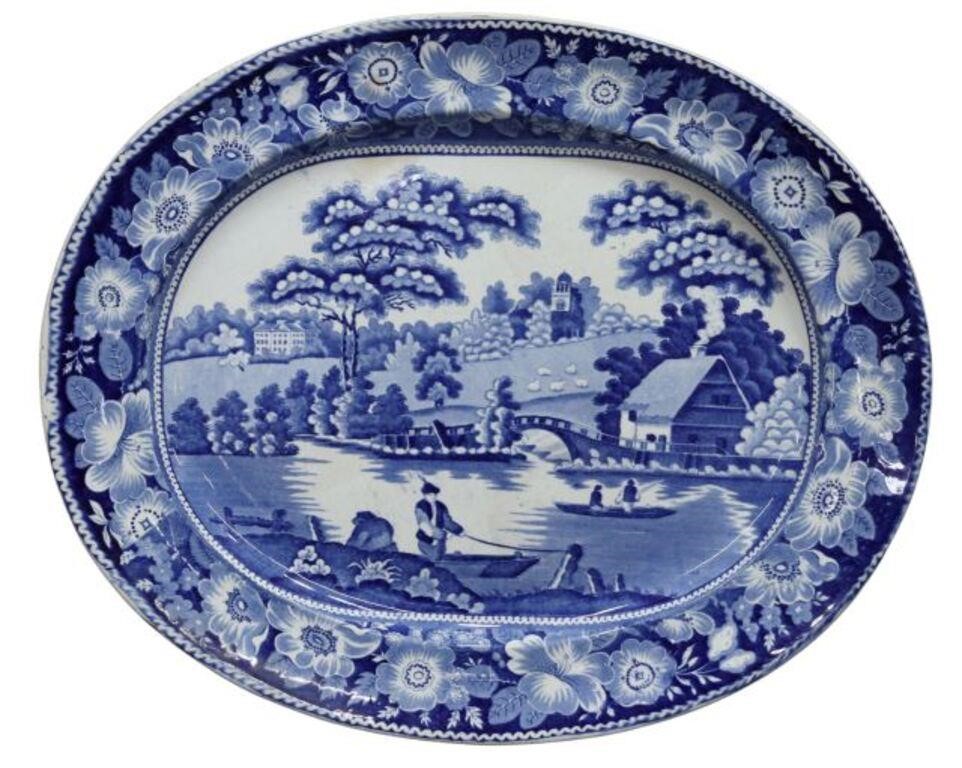 Appraisal: English Staffordshire transferware serving platter th c in the Wild