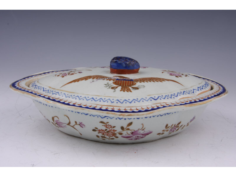 Appraisal: Chinese Export Porcelain Covered Dish made for the American market