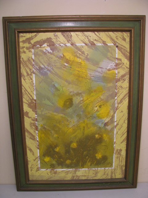 Appraisal: Abstract silk screen on board framed and signed in plate