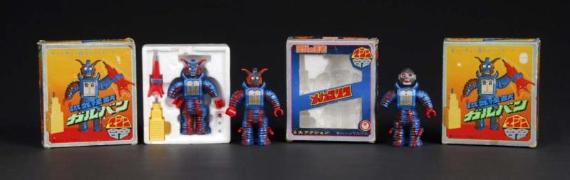 Appraisal: Lot of Robots with boxes Description Japanese Made by Marushin