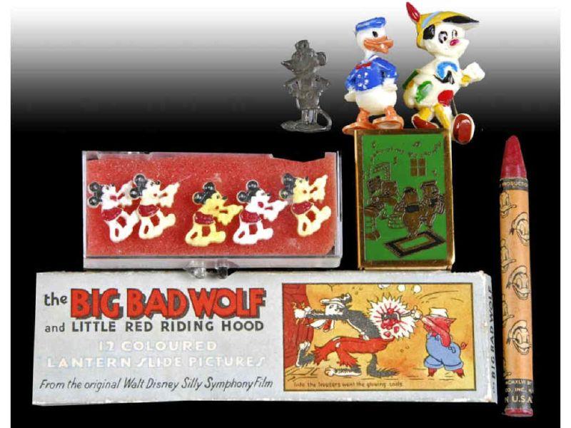 Appraisal: Lot of Miscellaneous Disney Items Description Includes Big Bad Wolf