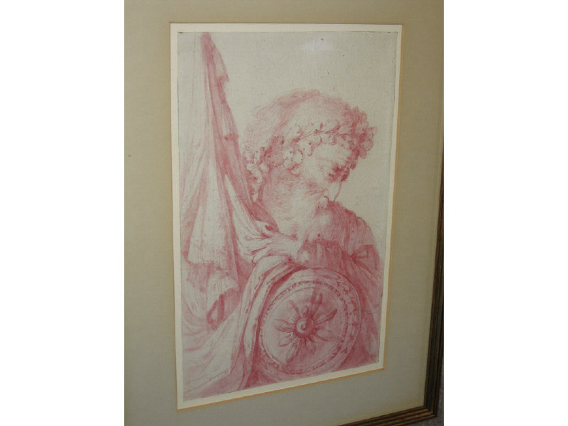 Appraisal: ANDREAS SEIDL GERMAN - Pair of allegorical figures ink wash