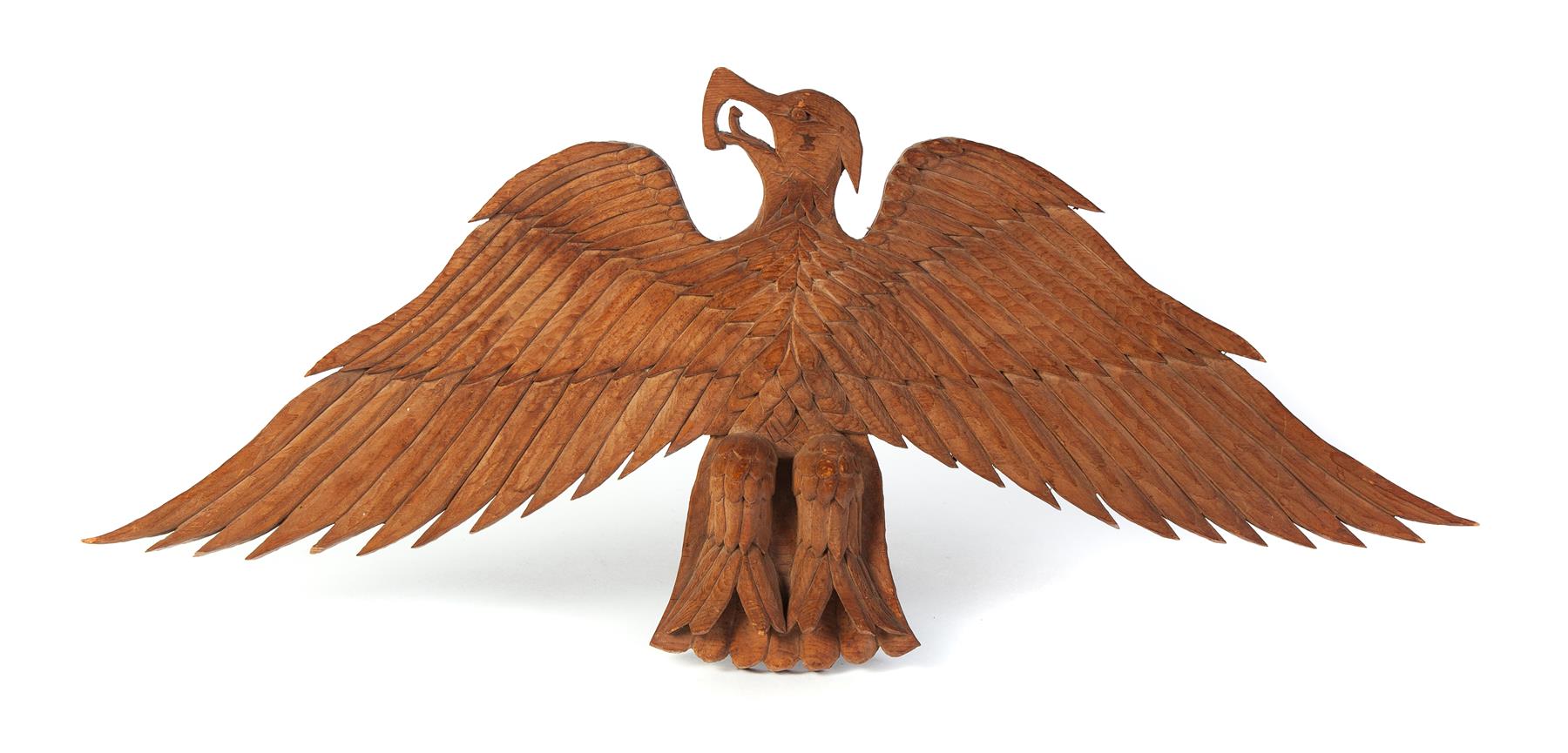 Appraisal: AMERICAN CARVED EAGLE Late th-early th century pine Carved eagle