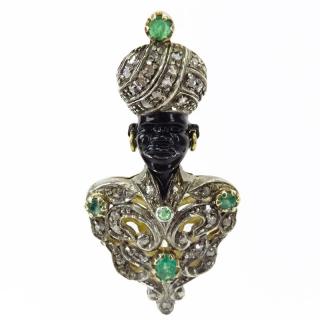 Appraisal: Vintage Italian Nardi style Approx Carat Diamond Carat Emerald Karat