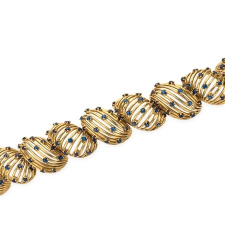 Appraisal: Gold and Sapphire Bracelet Estimate -