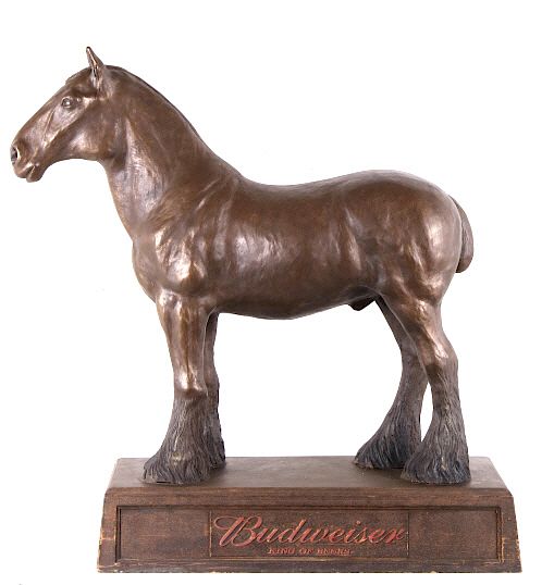 Appraisal: Original 's Budweiser Clydesdale Horse Adv For your bidding pleasure