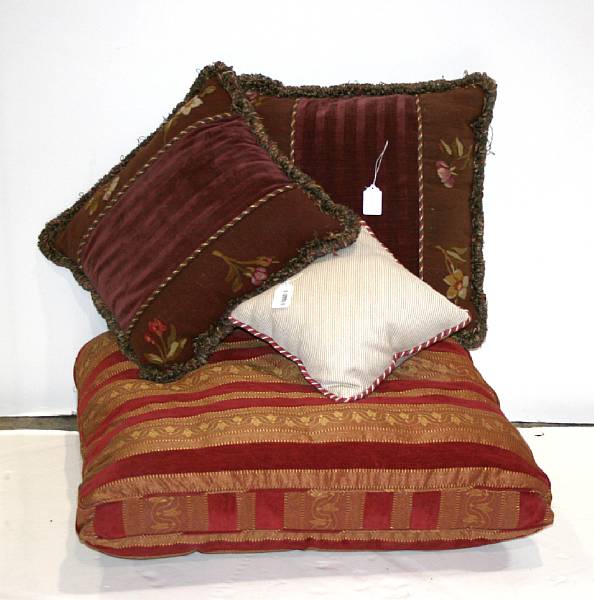 Appraisal: An assorted grouping of pillows In various sizes and materials