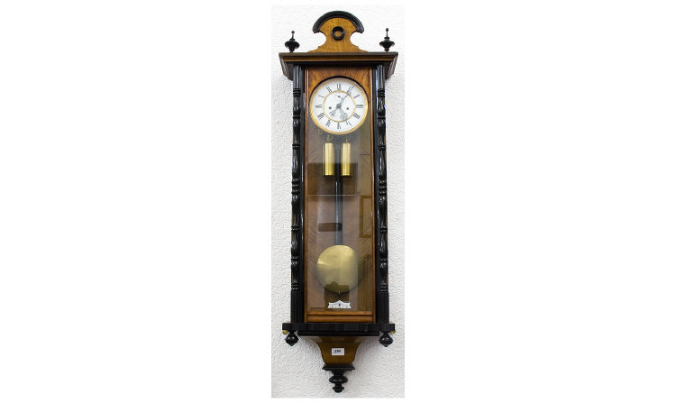 Appraisal: A Victorian Mahogany Cased Regulator Vienna Wall Hanging Clock with