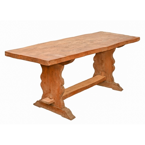 Appraisal: An oak table th c the single plank top on