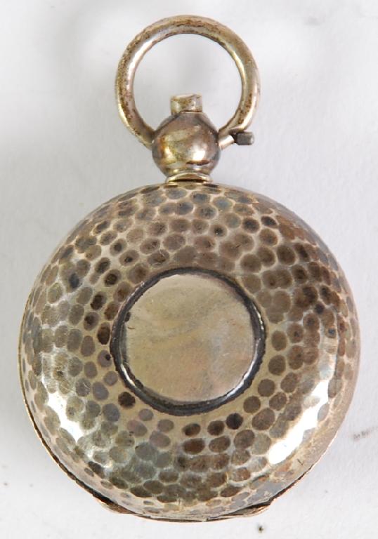 Appraisal: EDWARDIAN PLANISHED SILVER CIRCULAR SOVEREIGN CASE with ring hanger diameter