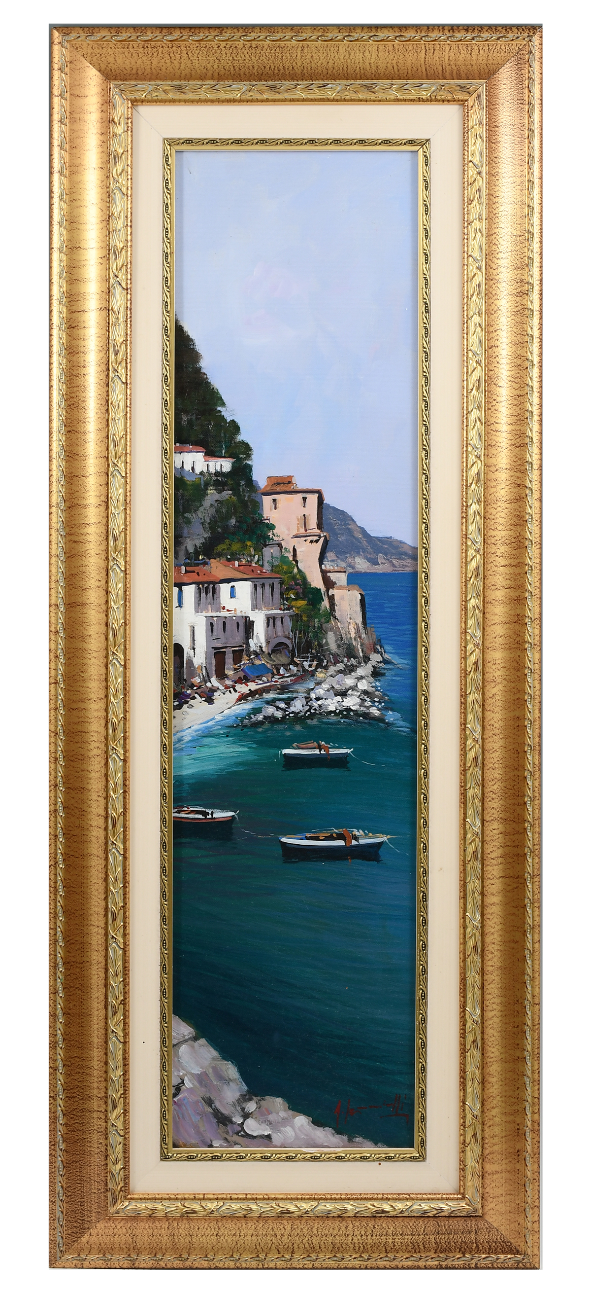 Appraisal: IANNICELLI Antonio Italian - Italian Coastal Scene ''Cetara'' Oil Canvas