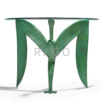 Appraisal: JUDY KENSLEY McKIE b Ibis console table with demi-lune top