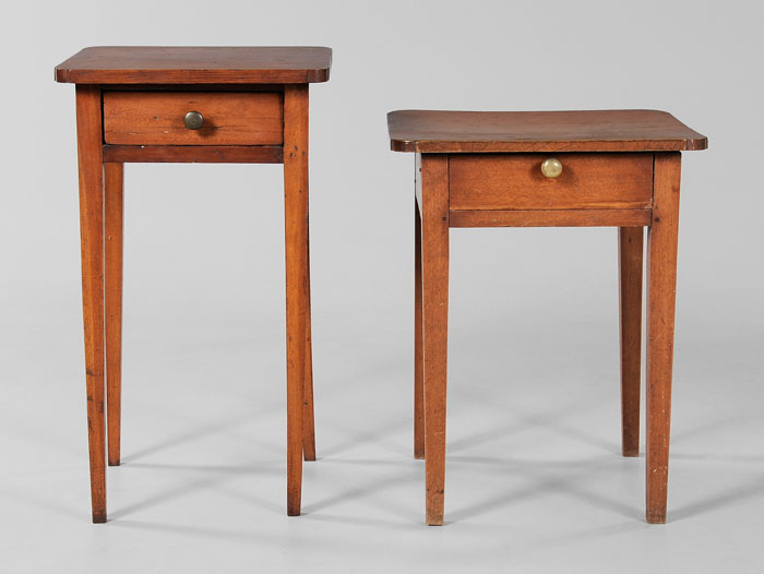 Appraisal: Two Federal One-Drawer Tables American th century one pine and