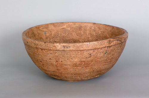 Appraisal: Massive New England burl bowl th c h dia