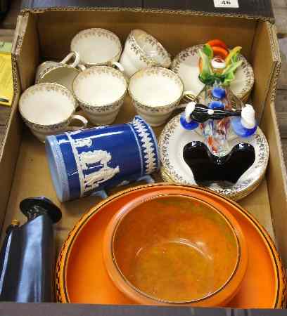 Appraisal: Large collection including a Minton Large Mottled Orange Fruit Bowl