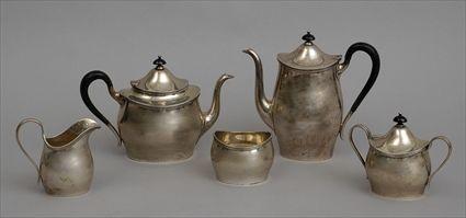 Appraisal: WATSON AND CO SILVER FIVE-PIECE TEA AND COFFEE SERVICE In