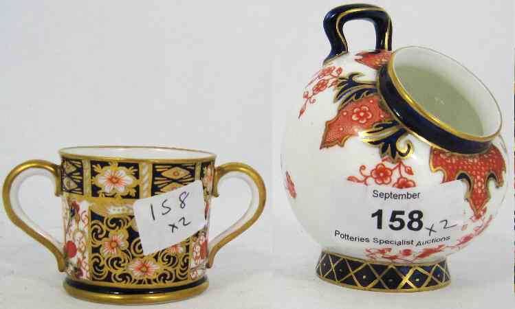 Appraisal: Royal Crown Derby Coal Scuttle and Imari Tig