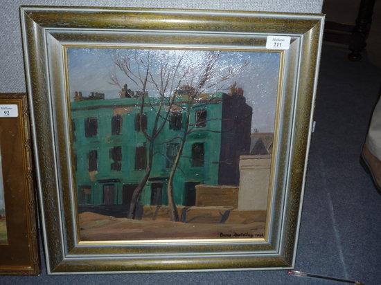 Appraisal: ANNE SPALDING d - War destroyed house signed and dated