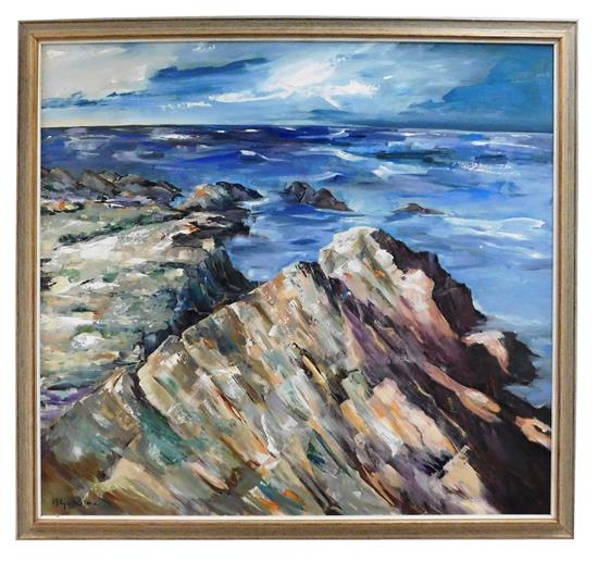 Appraisal: Alys Harper Stone Connecticut - oil on board Rock Bound