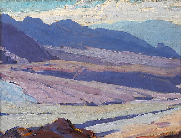 Appraisal: Hanson Puthuff American - Shadowed Desert Mountains signed 'H Puthuff'