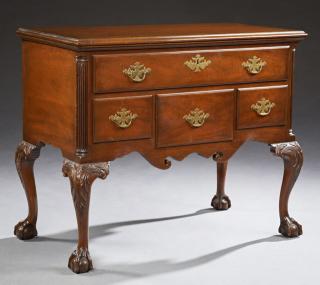 Appraisal: English Style Carved Oak Lowboy th c by the W