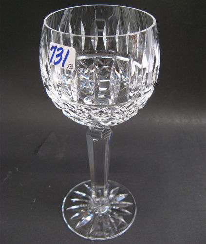 Appraisal: SET OF IRISH WATERFORD CRYSTAL WINE GOBLETS round bowls in