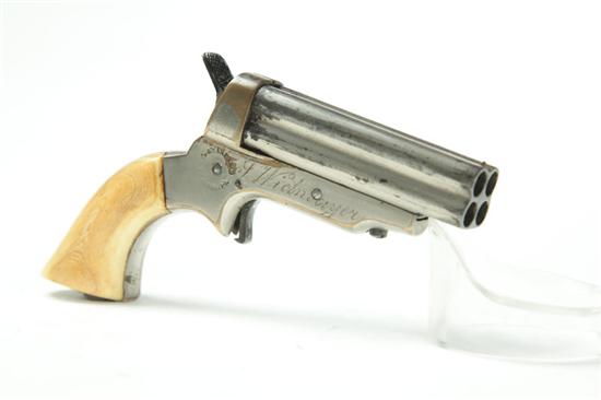 Appraisal: SHARPS PEPPERBOX PISTOL Model caliber four '' barrels nickel-plated with