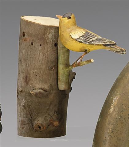 Appraisal: Two carved and painted birds late th early th century