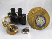 Appraisal: Militaria A pair of W D binoculars a W D