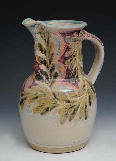 Appraisal: Owen Thorpe British b A stoneware jug circa painted with