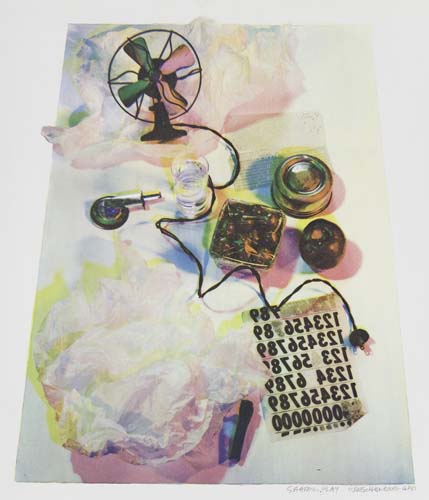 Appraisal: ROBERT RAUSCHENBERG Shadow Play Photo color screenprint x mm x