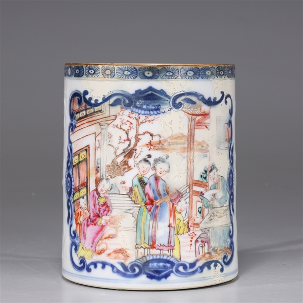 Appraisal: Antique Chinese Famille Rose enameled export porcelain mug Chen Long