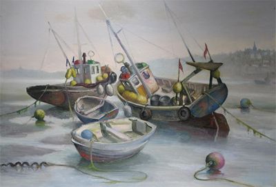 Appraisal: Ken Leech th Century Low tide Signed titled dated '