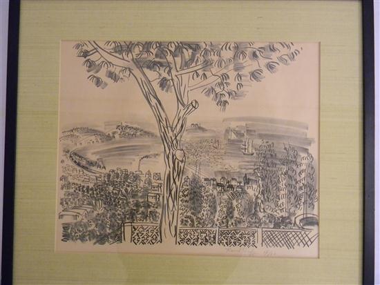 Appraisal: Raoul Dufy French - lithograph ''le Golf de Juan-les-Pins'' pencil