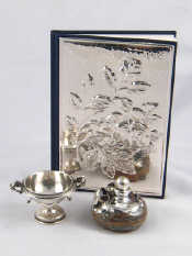 Appraisal: An Italian assay silver faced address book a marked silver