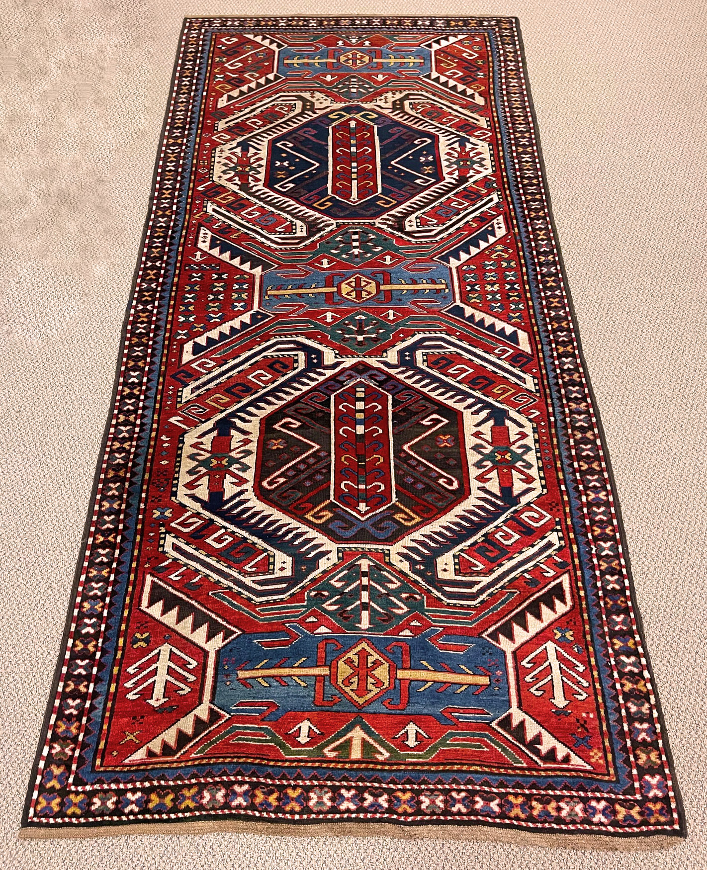 Appraisal: CAUCASIAN KAZAK ORIENTAL RUG circa