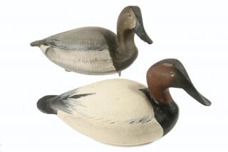 Appraisal: PAIR OF SIGNED WARD BROS DUCK DECOYS Male and Female