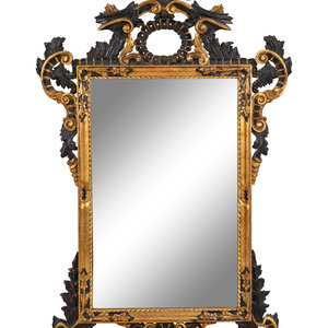 Appraisal: An Italian Rococo Style Painted and Parcel Gilt Mirror th