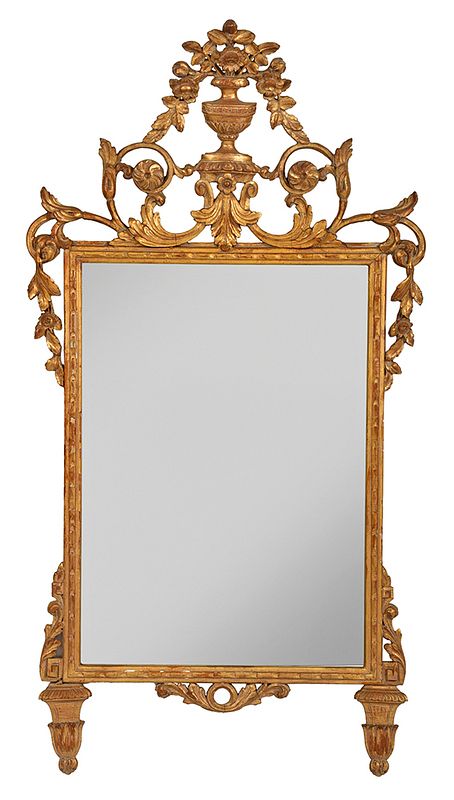 Appraisal: Italian Neoclassical Style Giltwood Mirror th century carved and composition