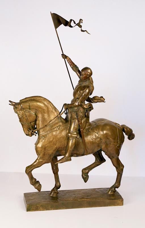 Appraisal: Emmanuel Fremiet French - Jeanne d'Arc a Cheval Bronze with