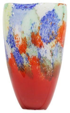 Appraisal: Large Lithuanian art glass vase Glass Nuvo late th c