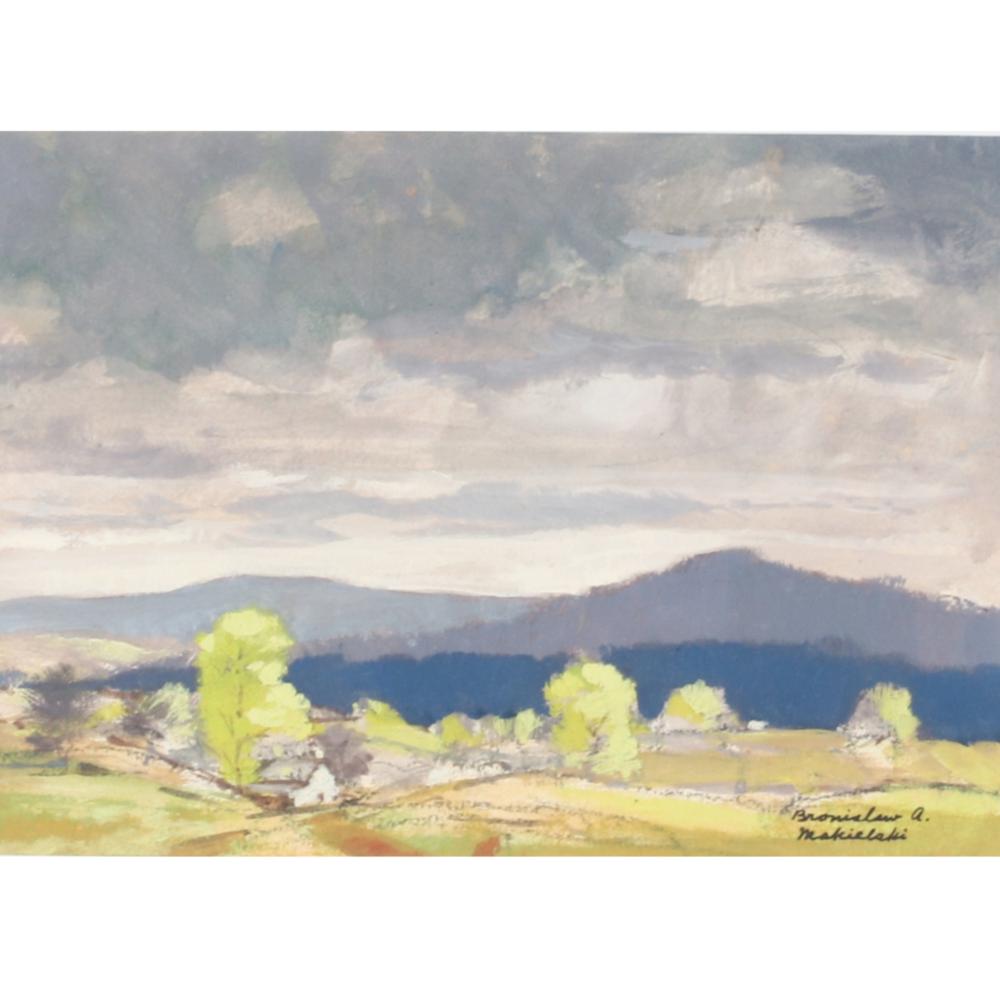 Appraisal: BRONISLAW ALEXANDER MAKIELSKI VIRGINIA INDIANA - BLUE RIDGE FOOTHILLS LANDSCAPE