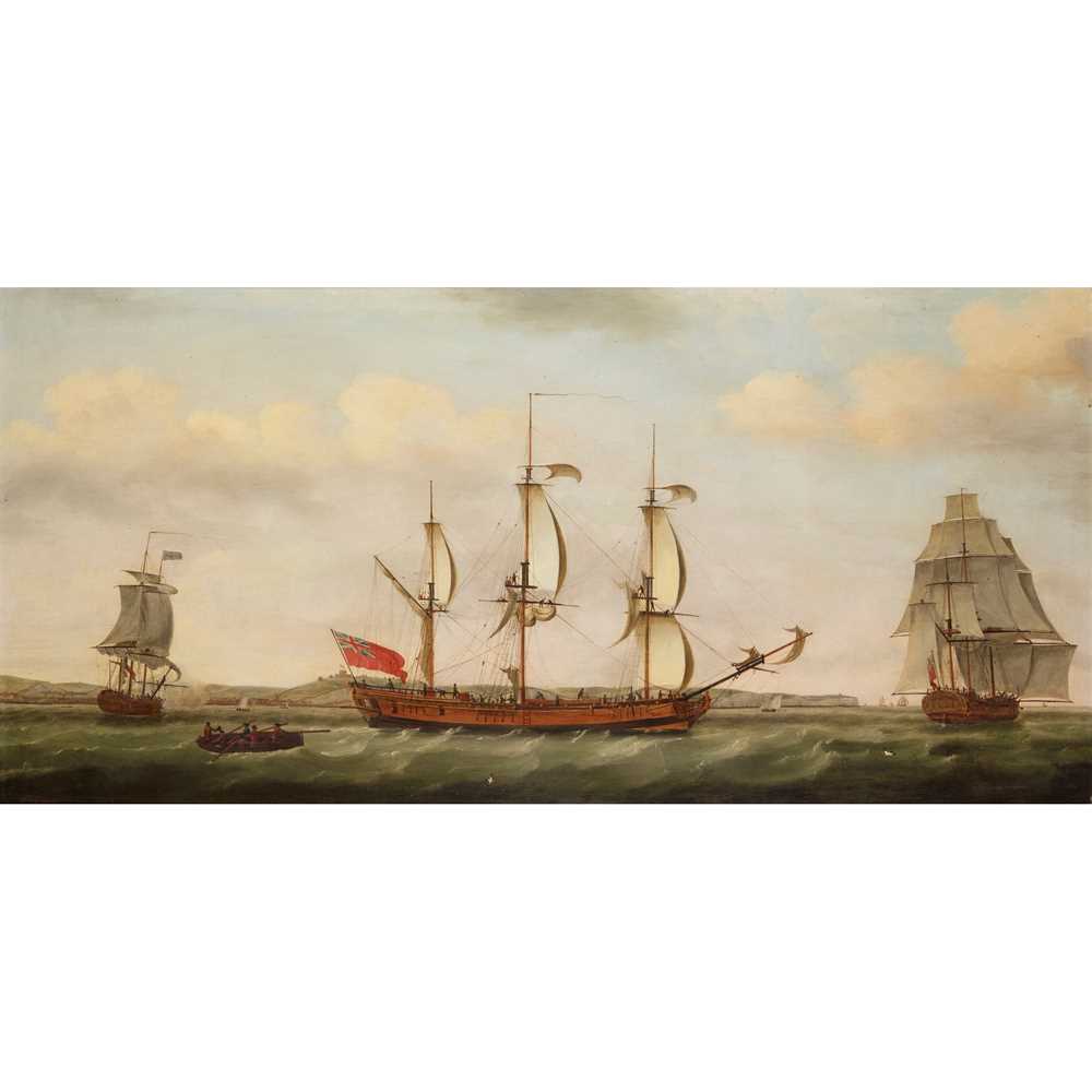 Appraisal: FRANCIS HOLMAN BRITISH FL - THE GALLEY FRIGATE JAMAICA OFF