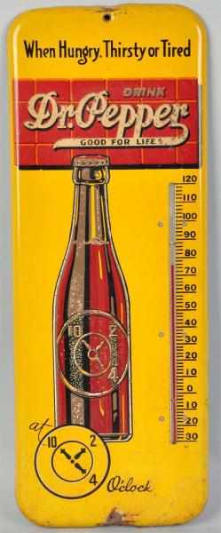 Appraisal: Tin Dr Pepper Thermometer s Medium to heavy overall wear