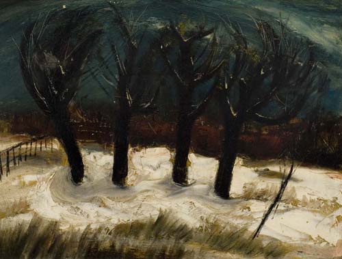 Appraisal: WILLIAM THON Winter Landscape Oil on board x mm x