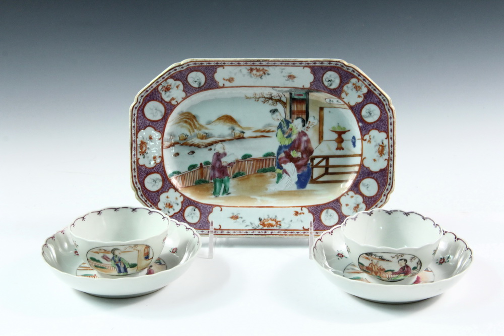 Appraisal: PCS CHINESE EXPORT PORCELAIN - All late th c in