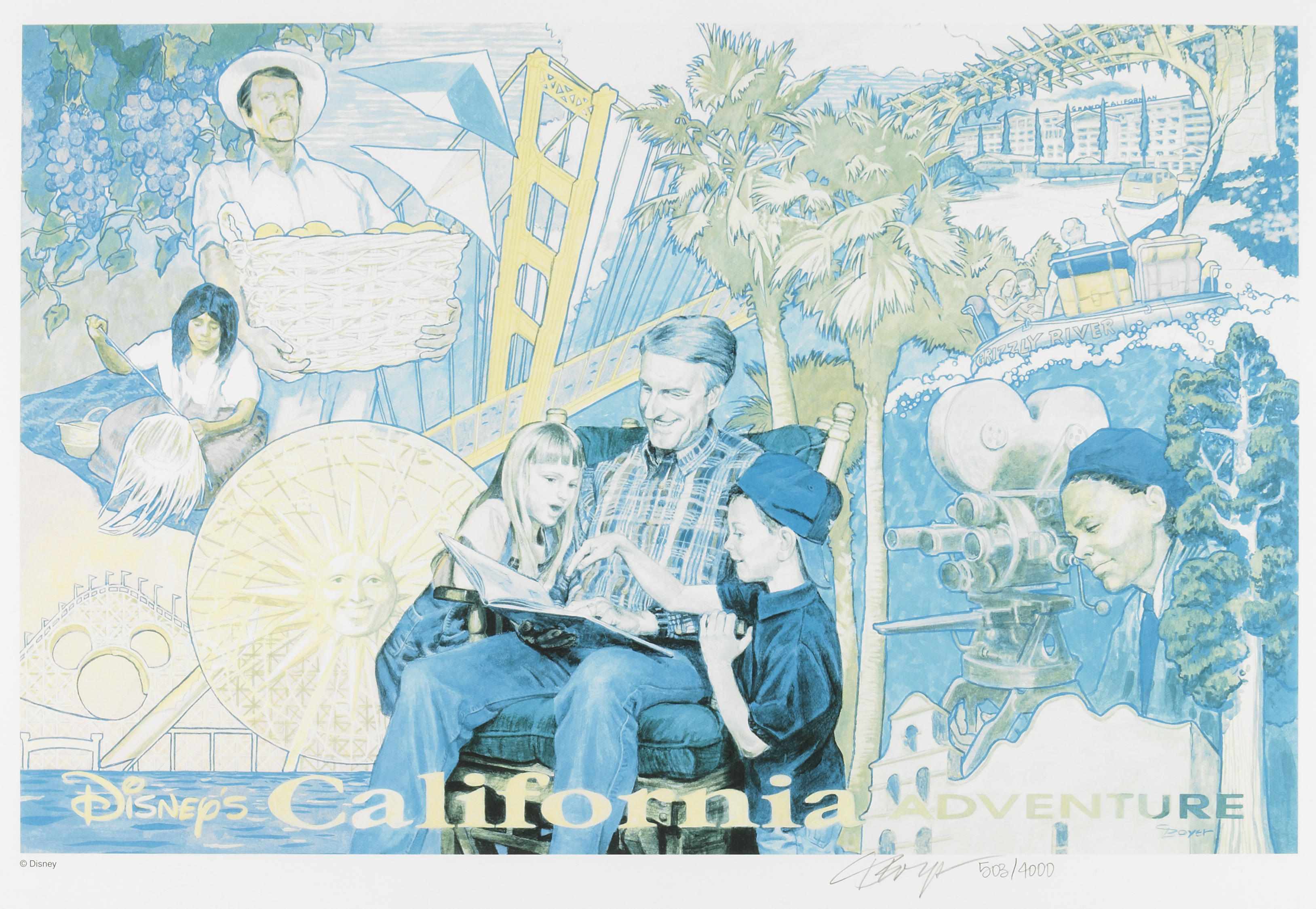 Appraisal: Limited Edition print of opening day at Disney's California Adventure