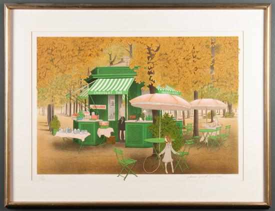 Appraisal: Denis Paul Noyer French b At a Paris Park color